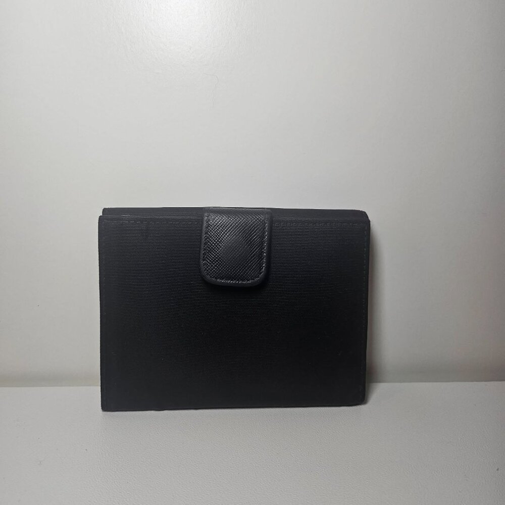 Authentic Prada Black Nylon and Leather Trifold Wallet - Picture 2 of 7